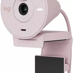 وب کم فول اچ دی لاجیتک Brio 300، دوربین 2 مگاپیکسلی، زاویه دید 70 درجه، شاتر حریم خصوصی، حسگر نور، سرعت ضبط ویدیو 30 فریم بر ثانیه، رابط USB-C، برد میکروفون 1.22 متری، صورتی رز | 960-001448