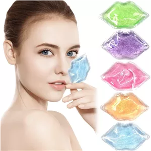 کمپرس یخ لب و چشم برای آسیب دیدگی، کمپرس یخ ژلی کوچک، کمپرس گرم و سرد، کاهش درد و تورم، رفع تیرگی دور چشم، رفع خستگی چشم، پد مراقبت از لب ضد پیری هدیه ای برای دختران و بانوان (چند رنگ)