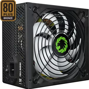 کیس پاور گیم مکس GP-650 80 Plus Bronze با توان 650 وات و PFC فعال، دارای کابل های مشکی کامل، سازگار با ATX12V Ver.2.30 و ATX12V Ver.2.31، پاور با راندمان بالا