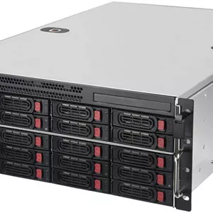 کیس سرور رکمونت SilverStone RM43-320-RS 4U با قابلیت نصب 20 هارد دیسک / اس اس دی 2.5 و 3.5 اینچی، دارای 2 فن 120 میلی‌متری PWM از پیش نصب شده، پشتیبانی از پاورهای ATX و مادربردهای E-ATX یا SSI-EEB، دارای 7 اسلات توسعه PCI / PCIe، خاکستری | SST-RM43-320-RS