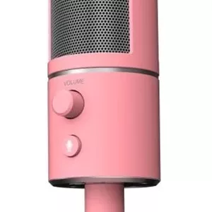 میکروفون کاندنسر USB ریزر Seiren X Quartz، میکروفون فشرده USB، جاذب شوک داخلی، الگوی ضبط Supercardioid برای استریمر، صورتی | RZ19-02290300-R3M1