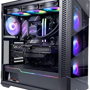 کامپیوتر گیمینگ تایتان - AMD Ryzen 7 7800X3D با 20 هسته و 28 رشته، AMD Radeon RX 9070 XT با 16 گیگابایت حافظه، 32 گیگابایت رم DDR5 با فرکانس 6400 مگاهرتز، 1 ترابایت SSD Gen 5، منبع تغذیه 850 وات Gold، خنک کننده مایع 360 میلی متری، Wi-FiBT