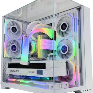 کامپیوتر گیمینگ ویژن - AMD Ryzen 9 9950X3D با 16 هسته و 32 رشته، NVIDIA RTX 5080 با 16 گیگابایت حافظه، 64 گیگابایت رم DDR5 با فرکانس 6000 مگاهرتز، 2 ترابایت SSD نسل 5، منبع تغذیه 1000 وات گلد، خنک کننده مایع 360 میلی‌متری، Wi-FiBT