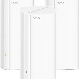 روتر سیستم مش وای-فای 6 تندا نوا MX6 AX1800، آنتن 4x3 dBi، ورودی AC 100-240V، خروجی DC 12V 1.5A، Beam Forming، MU-MIMO، سفید، بسته 3 عددی | MX6