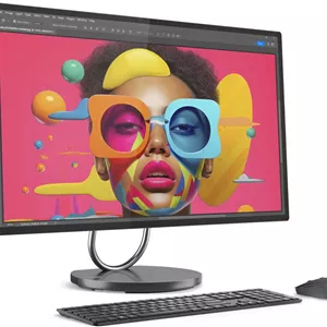 کامپیوتر لنوو یوگا AIO 32ILL10، نمایشگر 32 اینچی UHD IPS، پردازنده Intel Core Ultra 7 258V، رم 32 گیگابایتی، حافظه SSD 1 ترابایتی، کارت گرافیک GeForce RTX 4050 6GB، کیبورد و ماوس عربی-انگلیسی، ویندوز 11 پرو، خاکستری طوفانی | F0HX0004AX