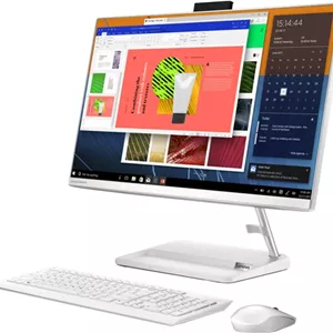 کامپیوتر همه کاره لنوو AIO3 241TL6 با صفحه نمایش لمسی 23.8 اینچی FHD، پردازنده Intel Core i7-1165G7 2.80GHZ، رم 8 گیگابایتی، حافظه SSD 512 گیگابایتی، گرافیک 2 گیگابایتی Nvidia Geforce MX450، بلوتوث، دوربین، وایرلس، ویندوز 10، سفید | F0G0009LAX
