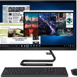 کامپیوتر همه کاره لنوو AIO 3، پردازنده Intel Core i7 10700T 2.0 Ghz، رم 8 گیگابایت، حافظه SSD 512 گیگابایت، صفحه نمایش لمسی 24 اینچ FHD، درایو DVDRW، کارت گرافیک 2 گیگابایت AMD Radeon، دوربین، ویندوز 10 هوم - مشکی | F0EU00AVAX