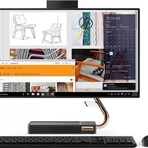 کامپیوتر همه کاره لنوو AIO 5 با پردازنده Core i5 10400T 2.0 گیگاهرتز، 8 گیگابایت رم، 512 گیگابایت SSD، USB-DVD±RW، صفحه نمایش لمسی 23.8 اینچی FHD، کارت گرافیک 2 گیگابایتی NVIDIA، کیبورد و ماوس بی سیم، ویندوز 10 هوم - مشکی | 24IMB05-F0DB004EAX-BLK