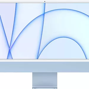 کامپیوتر رومیزی اپل iMac (2021)، نمایشگر 24 اینچی رتینا 4.5K، تراشه Apple M1 با پردازنده مرکزی 8 هسته ای، پردازنده گرافیکی 8 هسته ای، موتور عصبی 16 هسته ای، 8 گیگابایت رم، 256 گیگابایت SSD، اترنت گیگابیتی، مجیک کیبورد انگلیسی و ماوس، آبی | MGPK3B/A