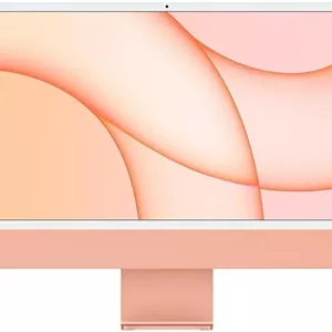 کامپیوتر رومیزی اپل iMac (2021)، نمایشگر 24 اینچی رتینا 4.5K، تراشه Apple M1 با پردازنده مرکزی 8 هسته ای، پردازنده گرافیکی 8 هسته ای، موتور عصبی 16 هسته ای، 8 گیگابایت رم، 512 گیگابایت SSD، اترنت گیگابیتی، مجیک کیبورد انگلیسی و ماوس، نارنجی | Z132001VG