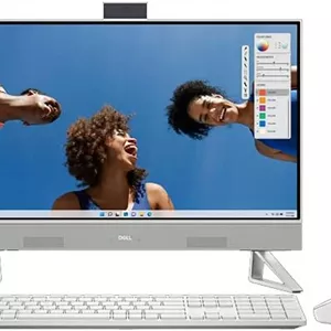 کامپیوتر رومیزی آل-این-وان Dell Inspiron 5420، صفحه نمایش لمسی 23.8 اینچی FHD، پردازنده Intel Core i7-1355U، رم 16 گیگابایتی، SSD 512 گیگابایتی، گرافیک Intel Iris Xe، کیبورد و ماوس انگلیسی بی‌سیم، ویندوز 11، سفید | AA-DEL1154W705