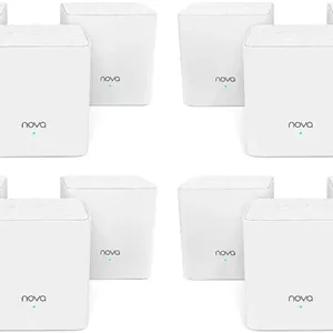 سیستم وای فای روتر دو بانده مش AC1200 تندا نوا MW3 (بسته 3 عددی x 4)، تا 1200 مگابیت بر ثانیه، 5 گیگاهرتز، نصب آسان، سازگار با الکسا، کنترل والدین، جایگزینی روتر، سفید | نوا MW3 (بسته 3 عددی x 4)