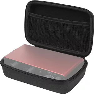 کیف محافظ هارد اینترفیس صوتی Linkidea، کیف حمل مسافرتی هارد شل محافظ سازگار با Focusrite Scarlett 2i2 نسل 3 (خاکستری)