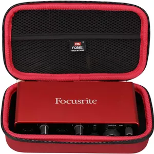 کیف حمل سخت EVA مدل FBLFOBELI سازگار با کارت صدای Focusrite Scarlett 2i2 نسل سوم USB به همراه نرم افزار Pro Tools، کیف مسافرتی (فقط کیف)