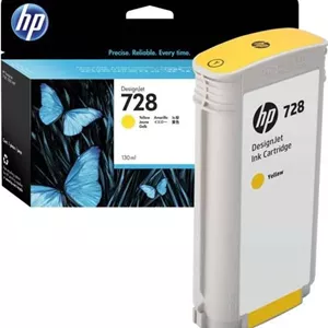 کارتریج جوهر زرد 130 میلی لیتری HP 728 DesignJet مدل F9J65A