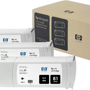 HP 81 بسته 3 عددی کارتریج جوهر مشکی 680 میلی لیتری DesignJet - مشکی | C5066A