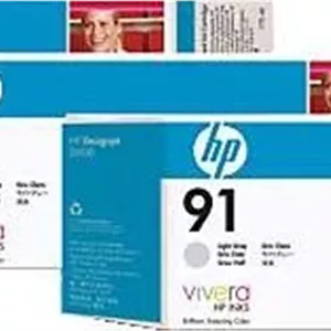 HP 91 بسته 3 عددی کارتریج جوهر رنگدانه ای خاکستری روشن 775 میلی لیتری DesignJet | C9482A