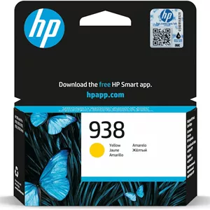 کارتریج جوهر زرد HP 938، میانگین بازدهی 800 صفحه، فناوری چاپ جوهر افشان حرارتی HP، مدل 4S6X7PE