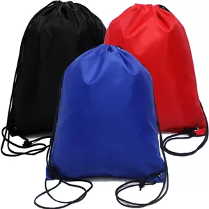 ست 3 عددی کیف بند دار، کیف ورزشی بند دار پلی اتیلن، کیف شنای بند دار اسپرت مناسب کودکان و بزرگسالان، کوله پشتی بند دار بزرگ، مناسب برای ورزش، مدرسه، باشگاه، مسافرت، یوگا و ساحل