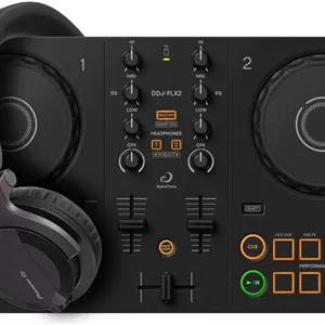 کیت شروع دی‌جی - AlphaTheta DDJ FLX2هدفون دی‌جی Pioneer DJ HDJ-CUE1 | باندل دی‌جی DDJ FLX2 / HDJ-CUE1 
