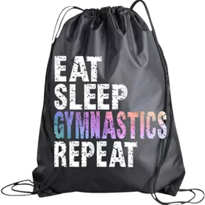 کیف بند دار ژیمناستیک Sportybella برای دختران، کوله پشتی طرح تکرار ژیمناستیک، هدیه ژیمناستیک، کیف بزرگ بند دار اسپرت نوجوانان، مشکی، بزرگ، مسافرتی