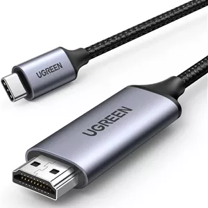 کابل USB C به HDMI یوگرین، آداپتور USB 3.1 Type C به HDMI 4K 60Hz UHD، سازگار با سری آیفون 15، آیپد 10/Pro/Air/Mini، سری سامسونگ گلکسی، مک بوک پرو، دل XPS، هوآوی P60 Pro، 1 متر | 25155