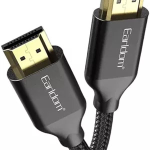 کابل اتصال ویدیویی HDMI 4K پرسرعت ارلدام مدل W26، برای انتقال بهینه سیگنال و سازگاری، مشکی