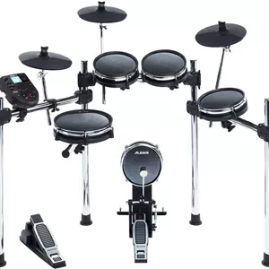 درام کیت الکترونیکی مش Alesis Drums Surge - ست درام الکترونیکی با اتصال USB MIDI، پدهای مش دوگانه، چوب درام، 40 کیت و 385 صدا