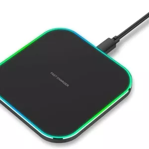 پد شارژ سریع بی سیم ۱۵ واتی دارای گواهینامه Qi با کابل USB-C برای آیفون ۱۵/۱۴/۱۳/۱۲ پرو، برای سامسونگ گلکسی S25-S20، برای ایرپادز پرو شارژر بی سیم سازگار جهانی برای دستگاه های Qi