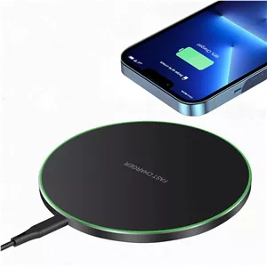 پد شارژ سریع بی سیم Excefore با حداکثر توان 20 وات، پد شارژر بی سیم سریع موبایل برای iPhone 13/12/SE/11/X، برای Galaxy S22/S21/S20/Note 20/10، Galaxy Buds/Buds  (مشکی)