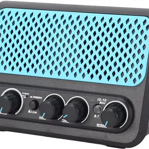 آمپلی فایر گیتار الکتریکی، DC 5V بلوتوث 5.0 مینی آمپلی فایر گیتار برای گیتارهای الکتریکی، دو کاناله قابل شارژ قابل حمل کوچک با خروجی هدفون