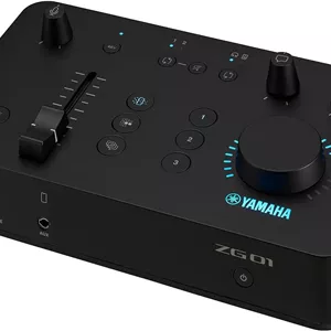 میکسر صوتی استریمینگ بازی Yamaha ZG01 – ضبط و پخش صدای USB با وضوح بالا – برای ویندوز، مک، iOS و اندروید – در رنگ مشکی