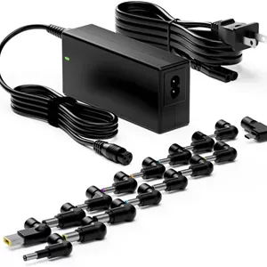 آداپتور برق 90 واتی یونیورسال لپ تاپ بلکر به همراه کابل برق و پورت USB C جایگزین برای دل، اچ پی، ایسر، ایسوس، لنوو، آی بی ام، توشیبا، سامسونگ، گوگل، مک بوک پرو، فوجیتسو، نوت بوک، الترابوک و کروم بوک