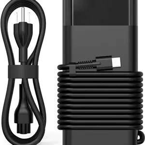 آداپتور شارژر لپ تاپ 90 واتی USB C سازگار با HP Spectre X360,EliteBook 1040 G4,904082-003 TPN-DA08 904144-850 L45440-003 2LN85AA#ABA 2LN85AA ADP-90FE کابل منبع تغذیه شارژر Type c