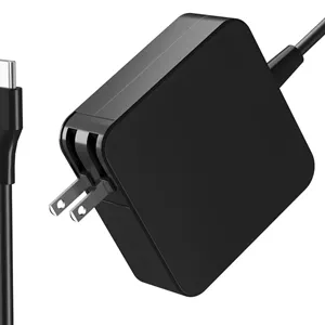 آداپتور برق 65 واتی USB C، شارژر دیواری سریع PD نوع C سازگار با مک بوک، HP Chromebook Spectre، ایسوس، لنوو، هوآوی میت بوک، ایسر، تلفن های هوشمند سامسونگ، شارژر Chromebook
