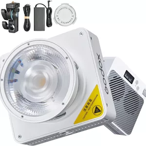 نور ویدئویی ال ای دی Godox ML100Bi با توان 100 وات، دو رنگ 2800-6500K، شاخص های 98  TLCI/97  CRI، درگاه Type-C و گزینه های متعدد منبع تغذیه، طراحی قابل حمل و جمع و جور - 11 جلوه FX و لوازم جانبی غنی برای دوربین، ولاگ، عکاسی