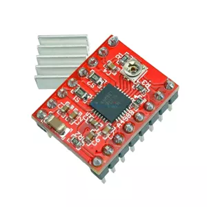 5 عدد درایور استپر Reprap A4988 ماژول برد درایور موتور پله ای برای قطعات جانبی پرینتر سه بعدی Arduieno با هیت سینک قرمز