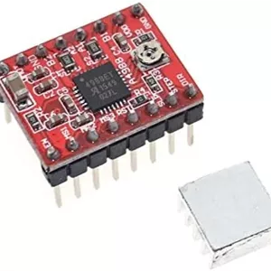 درایور استپر A4988 یک عددی Reprap، ماژول درایور موتور پله ای pololu A4988 با هیت سینک آلومینیومی