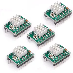 5 عدد درایور استپر Reprap A4988 ماژول درایور موتور پله ای با هیت سینک برای پرینتر سه بعدی CNC رمپس 1.4