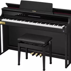 پیانو گرند دیجیتال Casio Celviano AP-750BK، دارای 88 کلید، منبع صوتی AiR Grand، پاسخ لمسی با 5 سطح حساسیت، 256 پلی‌فونی، 3 پدال داخلی، مشکی | AP-750BK