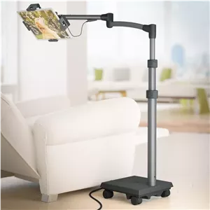 پایه رومیزی چرخ دار تبلت LEVO G2 تجاری و ارگونومیک با پورت شارژ USB-C 60 واتی برای اکثر آیپد پرو، سرفیس پرو، آمازون، سامسونگ، کیندل و سایر صفحه های لمسی