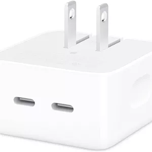 آداپتور برق جمع و جور 35 واتی دو پورت USB-C اپل: شارژ سریع و راحت، شارژر دیواری تایپ C