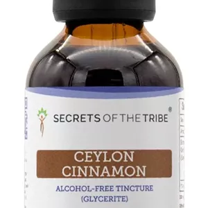 عصاره دارچین سیلان Secrets of the Tribe، ارگانیک تایید شده USDA | قطره های گیاهی با قدرت بالا و بدون الکل | تهیه شده از 100% دارچین سیلان (Cinnamomum verum) پوست خشک شده (59 میلی لیتر)