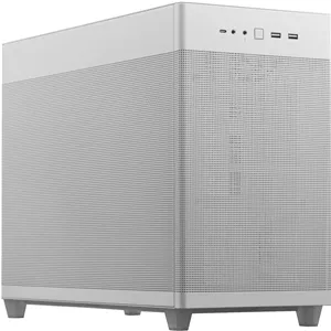 کیس کامپیوتر ASUS Prime AP201 mATX Small Tower، نسخه مشبک سفید، پنل های جانبی بدون نیاز به ابزار، مشبک شبه فیلتر، پشتیبانی از رادیاتورهای 280 و 360 میلی متری و تا 6 فن، PSU های استاندارد ATX، سفید | 90DC00G3-B39000