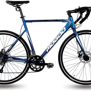 دوچرخه کورسی MOGOO STRIDER 700C، شانزده دنده Shimano Claris، ترمز دیسکی، فریم آلیاژ آلومینیوم سبک وزن، دوچرخه مسابقه ای بزرگسالان، لاستیک Kenda، ترمزهای دیسکی، دوچرخه سواری برای مردان و زنان، دوچرخه-مردانه بزرگسال