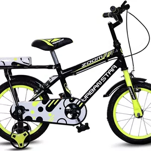 دوچرخه BMX شهری مدل Zoom | سایز 14 | زین دوبل | مناسب کودکان 3-5 سال | 95% مونتاژ شده | دوچرخه BMX سایز 14 (تک سرعته، مشکی، سبز، بدنه سخت)