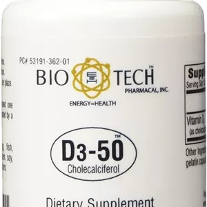 D3-50 50000 واحد بین المللی - Bio-Tech Pharmacal - 100 کپسول - بسته 2 عددی