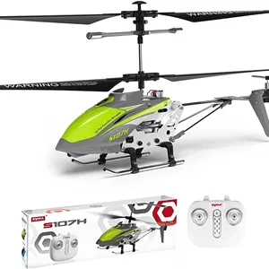 هلیکوپتر کنترلی Cheerwing، هلیکوپتر SYMA S107H RC با قابلیت حفظ ارتفاع، تیک آف/لندینگ با یک کلید، مینی هلیکوپتر با ژیروسکوپ برای بزرگسالان و کودکان (سبز)