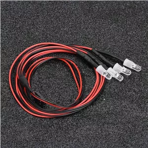 چراغ‌های LED ماشین کنترلی برای ماشین‌های مدل 1/10، مناسب برای علاقه‌مندان به مسابقات شبانه (نور سفیدنور قرمز، مدل شماره 13)