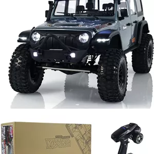 ماشین صخره نورد کنترلی مدل YIKONG YK4082 V3، مقیاس 1/8، 4x4، 4WD، سیستم روشنایی، مناسب برای سرگرمی (خاکستری)